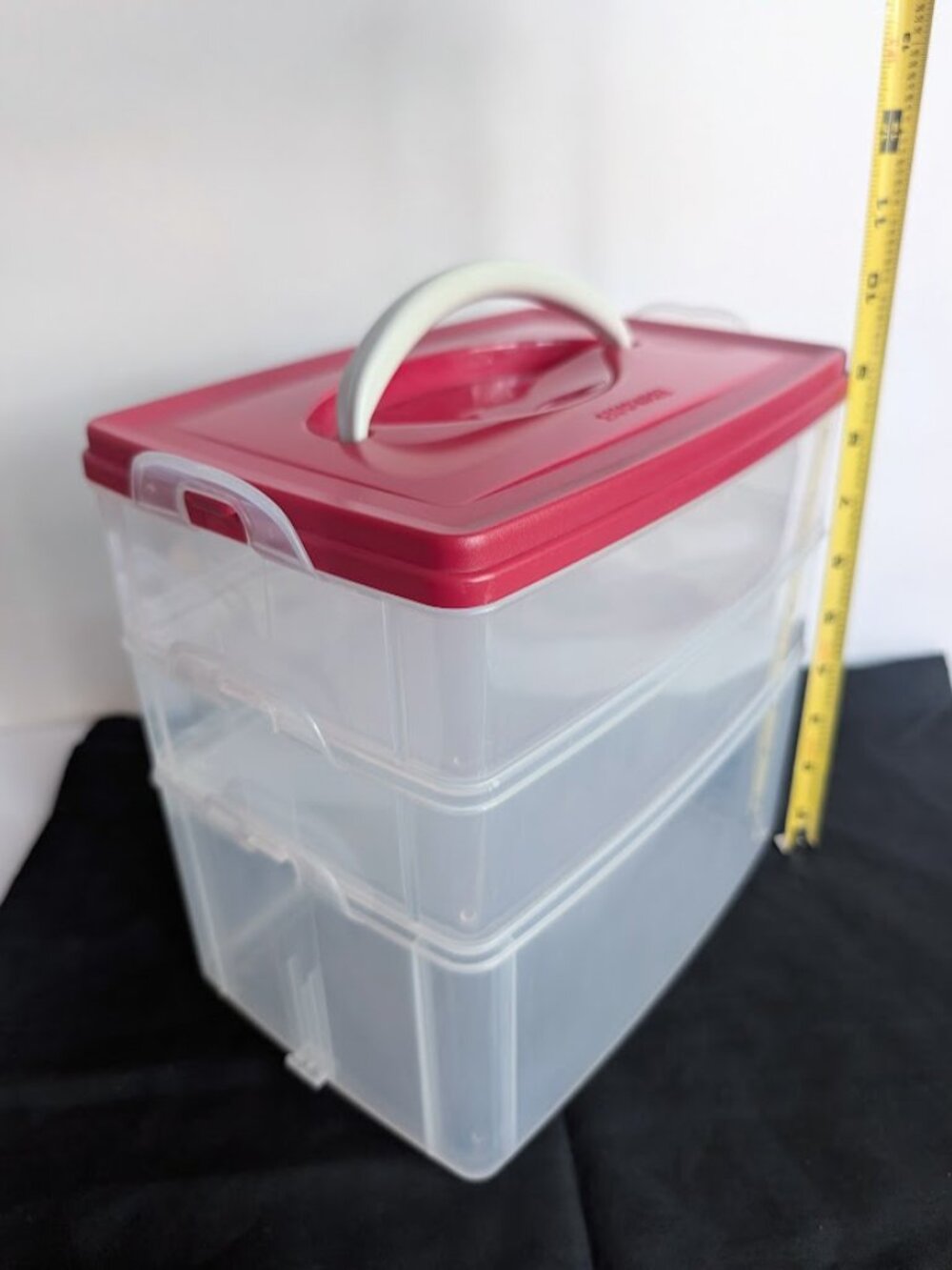 Snapware Snap N Stack® Seasonal Red Storage 6" x 9" x 9.5"- 3 Layers